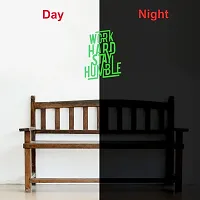 DreamKraft Glow in Dark Poster Work Hard Stay Humble Sticker (Green, 19x26 cm)-thumb2