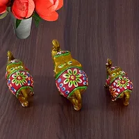 DreamKraft Handcrafted Set of 3 Showpiece Elephant for Decoration and Gift Purpose-thumb1