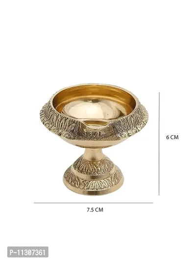 Monkwish Brass Diwali Kuber Deepak On Stand (Gold Standard )-thumb4