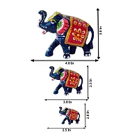 DreamKraft HandCrafted Set of 3EMBOS Showpiece Elephant For Decoration And Gift Purpose-thumb4