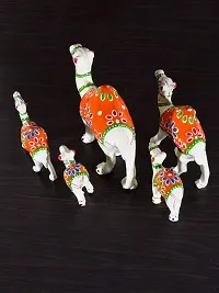 DreamKraft Handcrafted Set of 5 Showpiece Camel for Decoration and Gift Purpose (12X12CM,10X 10CM,8X8,7X6,5X5CM)-thumb3