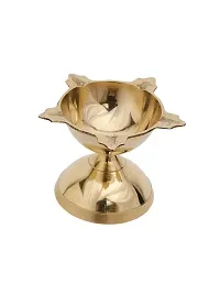 Monkwish Brass Deepak Oil Lamp (Standard, Gold)-thumb3