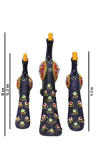 DreamKraft Handcrafted Set of 3 Showpiece Peacock for Decoration and Gift Purpose (20X10CM,15X 8CM,14X8 cm)-thumb4