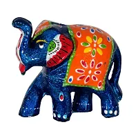 DreamKraft Paper Mache Handcrafted Set of 5 Elephant Showpiece for Home Decor and Gift Purpose-thumb1