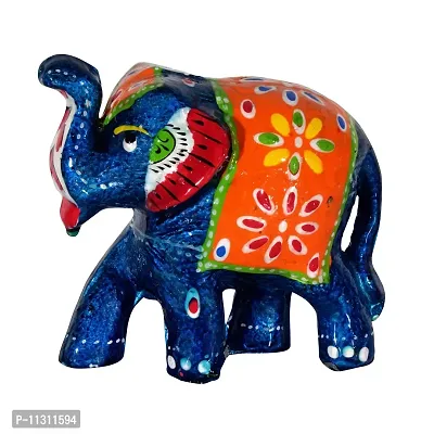 DreamKraft Paper Mache Handcrafted Set of 5 Elephant Showpiece for Home Decor and Gift Purpose-thumb2