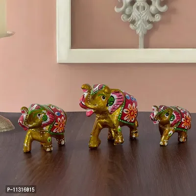 DreamKraft Handcrafted Set of 3 Showpiece Elephant for Decoration and Gift Purpose-thumb4