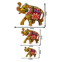 DreamKraft Handcrafted Set of 3 Showpiece Elephant for Decoration and Gift Purpose-thumb4