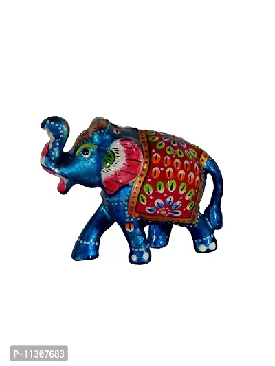 DreamKraft Handcrafted Set of 3 Embos Showpiece Elephant for Decoration and Gift Purpose-thumb3