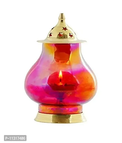 DreamKraft 6 inch Brass Diya (Dia Oil Lamp) For Puja Home D?cor-thumb0