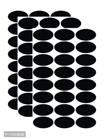 Monk Wish Waterproof Chalkboard Label Stickers for Storage Organizer (Black, 72 Piece)