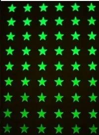 DreamKraft Vinyl Galaxy of Stars Radium Stickers One Size, Green.-thumb3