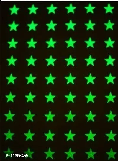 DreamKraft Vinyl Galaxy of Stars Radium Stickers One Size, Green.-thumb4