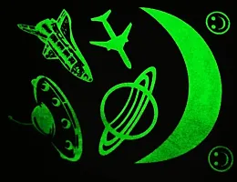 DreamKraft Vinyl Galaxy of Stars Radium Stickers One Size, Green.-thumb2