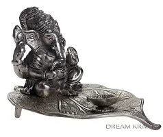 DreamKraft Metal Patta Ganesh with Deepak for Home D?cor and Temple-thumb2