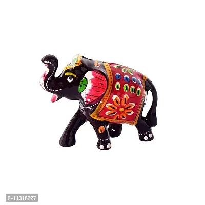 DreamKraft HandCrafted Set of 3 Showpiece Elephant For Decoration And Gift Purpose (Black)-thumb3