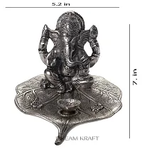 DreamKraft Metal Patta Ganesh with Deepak for Home D?cor and Temple-thumb4