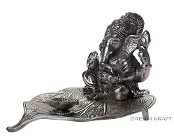 DreamKraft Metal Patta Ganesh with Deepak for Home D?cor and Temple-thumb3