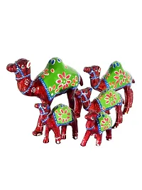 DreamKraft Handcrafted Set of 5 Showpiece Camel Set for Decoration and Gift Purpose-thumb2