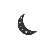 DreamKraft Decoartive Moon with Star Wooden Cut Out Wall Plaque Wall Decoaration Sign Perfect for Living Room Bed Room Wall Decoration or Gifting-thumb2