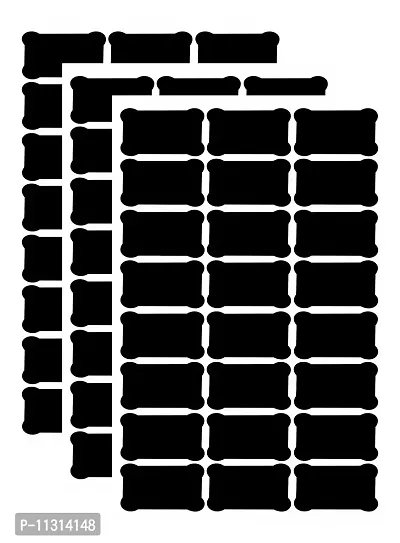 Monk Wish Waterproof Chalkboard Label Stickers for Storage Organizer (Black, 48 PC)-thumb0