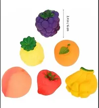 Fruit Chu Chu Toys Baby Bath Toys for Kids Swimming Water Toys Best Gift for Infant New Born Baby Toy Kids Colorful Fruits  Toys Toddlers,6 pcs-thumb2