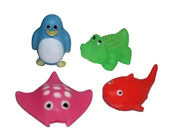 Mi Squeeze Animal Frog Duck Fish Any 8product  Soft Toys Chu Chu Sound Toys Non-Toxic ( 8pc Multicolor 4cm )-thumb2