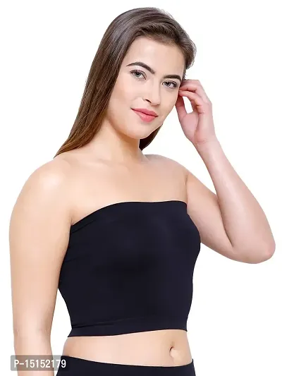 Fillory Women's/Girl's Strapless Stretchable Long Bandeau Tube Top Camisole  (Free Size) - Best Style Gallery India