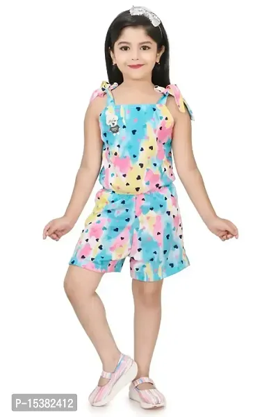 GIRLS PARTY WARE SHORTS JUMPSUIT-thumb0