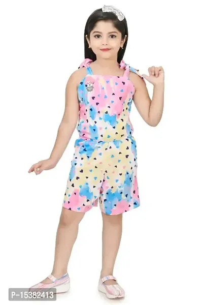 GIRLS PARTY WARE SHORTS JUMPSUIT