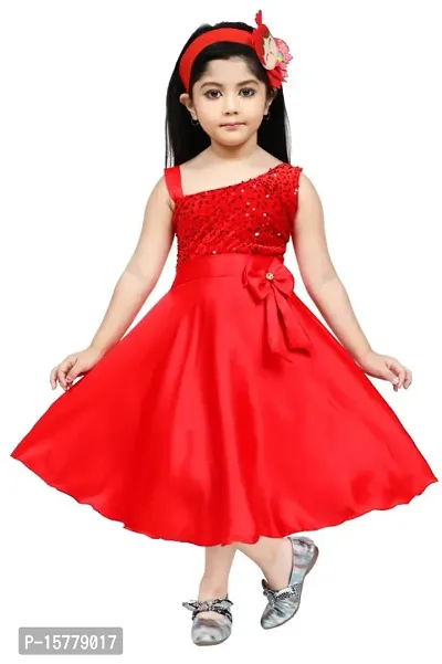 GIRLS KNEE LENGTH PARTY DRESS-thumb0