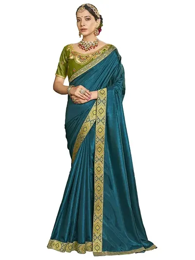 Attractive Cotton Silk Saree with Blouse piece 