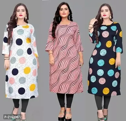 Stylish Crepe  Kurta For Women Combo Of 3