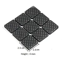 Self Adhesive Square Felt Pads Non Skid Floor Protector Furniture Chair Balance (Black-Pack of 9)-thumb3