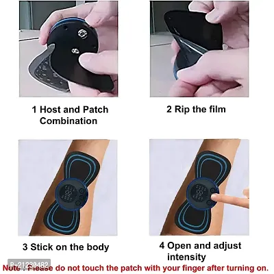 Body Massager,Wireless Portable Neck Massager with 8 Modes and 19 Strength Levels Rechargeable Pain Relief EMS Massage Machine for Shoulder,Arms,Legs,Back Pain for Men and Women.-thumb5