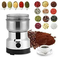 Stainless Steel Electric Portable Coffee Bean Grinder Multifunctional Mini Smash Machine Dry Grain Mill Grinder for Spices Powder Seeds Rice Beans Seasonings for Home Outdoor and Office-thumb2