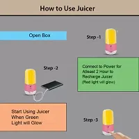 Portable Electric USB Juice Maker Juicer Bottle Blender Grinder Mixer, Rechargeable Juicer Bottle with 4 Blades, Fruit Juicer for All Fruits, Juice Maker Machine (JUICER BOTTLE NEW)-thumb1