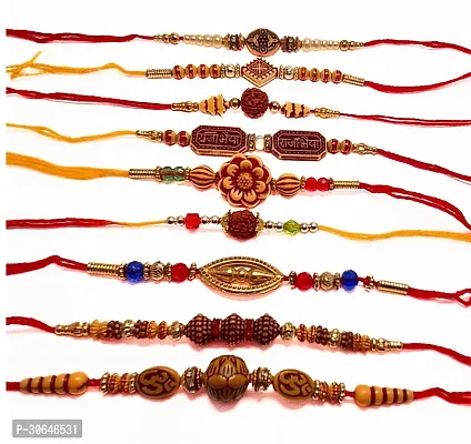 Desginer Rakhi Set For Brother Pack Of 9-thumb2