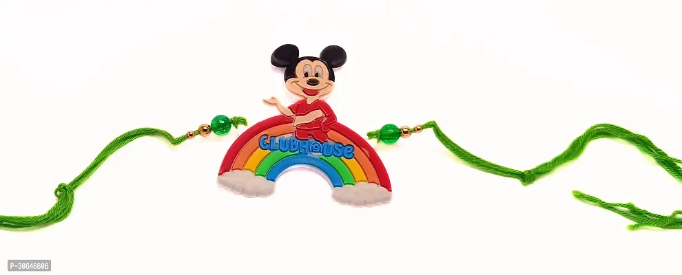 Mickey Rubber Rakhi For Kids Pack Of 1-thumb2