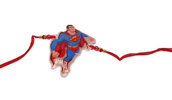 Super Man Glitter rakhi for Kids-thumb1