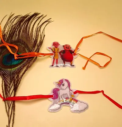 Motu patlu, Unicorn Glittring Rakhi for Kids