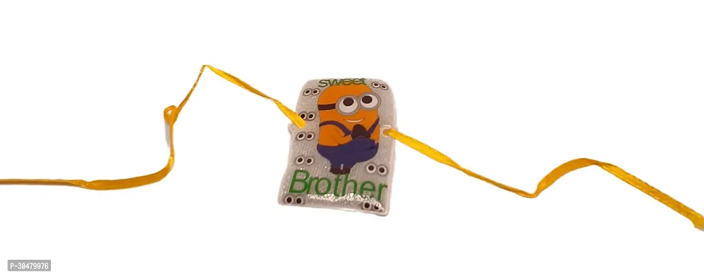 Minion Glitter rakhi for Kids-thumb0