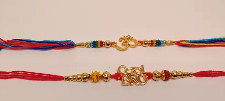 Om and Bro Metal rakhi for brother-thumb1