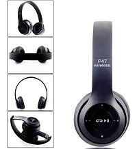 P 47 Wireless Bluetooth Noise Cancellation Over-Ear Headphone with Mic with FM and SD Card Slot-thumb1