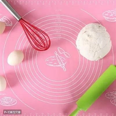 Silicone Baking Mat Roti mat Silicone Chapati Atta Kneading Mat Non-Stick Fondant Rolling Mat Stretchable for Kitchen-thumb0