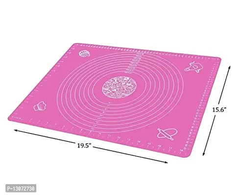 Silicone Baking Mat Roti mat Silicone Chapati Atta Kneading Mat Non-Stick Fondant Rolling Mat Stretchable for Kitchen-thumb4