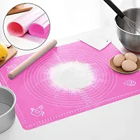 Silicone Baking Mat Roti mat Silicone Chapati Atta Kneading Mat Non-Stick Fondant Rolling Mat Stretchable for Kitchen-thumb2