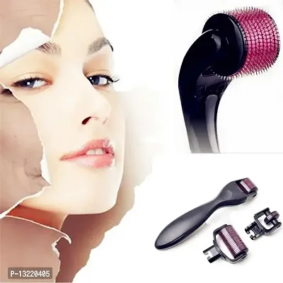 Derma Roller (0.25mm, 0.5mm, 1mm, 1.5mm, 2mm) with 540 Titanium Needles For Scalp, Face and Beard