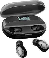 Wireless Bluetooth T-2 Dual Earbuds Headphones 5.0 Mini Stereo Earbuds Sport Headset Built-in Micphone (Black)-thumb1