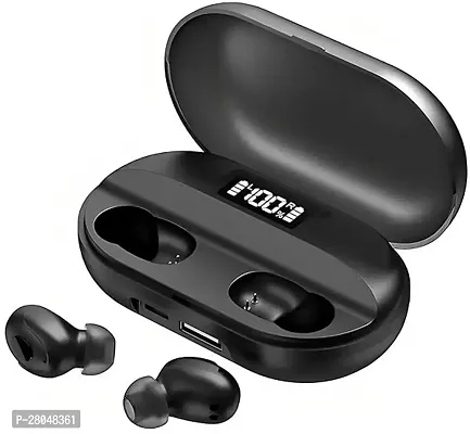 TWS-T2 Sport Wireless in-Ear Earbud Headphone | Noise Cancellation Earbud Unisex | Bluetooth Headset with Microphone for Men or Women (Black)-thumb0