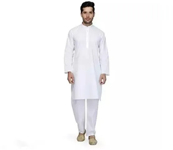 Trendy Cotton Blend Kurta Sets For Men 